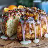 Golden baked orange rolls filled with sweet citrus butter, topped with tangy orange icing.  