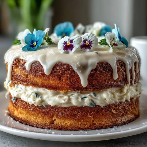 Mini Spring Birthday Layer Cakes with Edible Flowers: delicate, colorful vanilla-lemon cakes layered with pastel buttercream and adorned with edible blooms.