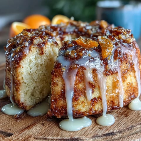 Golden baked orange rolls filled with sweet citrus butter, topped with tangy orange icing.  