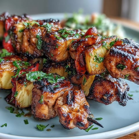 Grilled Pineapple Chicken Skewers