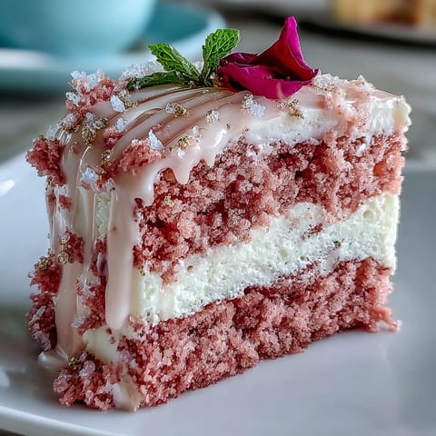 Elegant Bridal Shower Rosé Velvet Cake boasting a stunning gold drip.