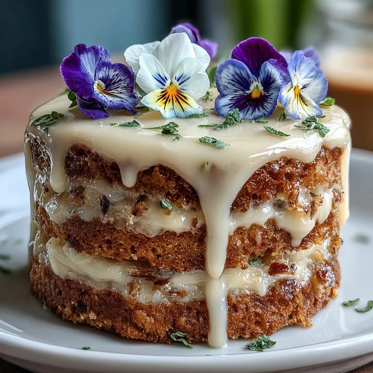 Mini Spring Birthday Layer Cakes with Edible Flowers: charming mini layer cakes with lemon-vanilla flavor, creamy frosting, and artful edible flower decorations.
