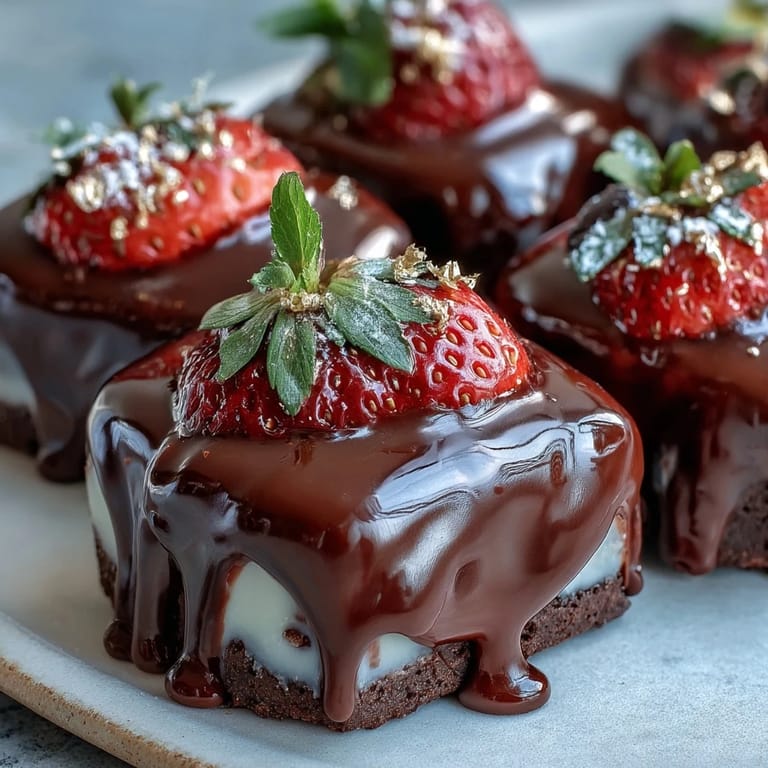 Luxurious Dubai Chocolate Strawberry Bark featuring marbled chocolate, rose petals, and a touch of edible gold leaf.