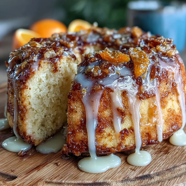 Golden baked orange rolls filled with sweet citrus butter, topped with tangy orange icing.  