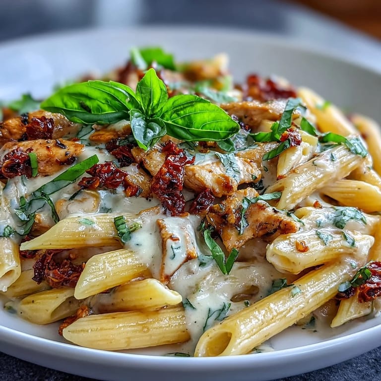 Golden chicken and tender pasta in a luscious, sun-dried tomato Marry Me Chicken sauce.