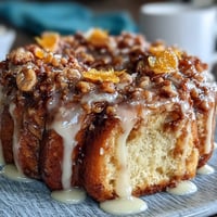 Fluffy orange rolls with fresh zest, drizzled with citrus glaze, perfect for a cozy breakfast.  