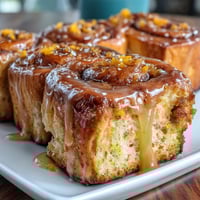 Soft, pillowy mini orange rolls baked golden, oozing zesty citrus filling and drizzled with bright orange glaze.